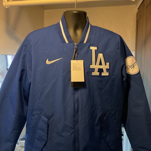 Authentic Los Angeles Dodgers Blue On Field Performance Jacket Men Small NEW NWT - Picture 8 of 12